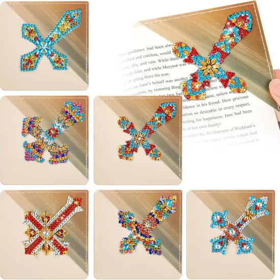 Crystal Painting Book Markers Gifts for Girls Women Craft Read School Office Home DIY Lover {1}