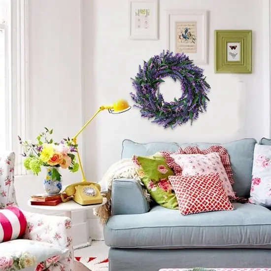 Purple Lavender Artificial Spring floral Wreaths {5}