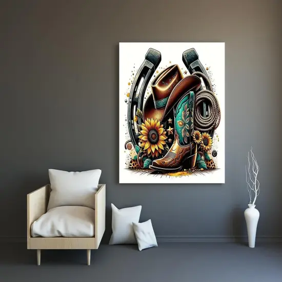 Diamond Art Painting Kits for Adults, Cowboy Hat 14x 14 in {3}