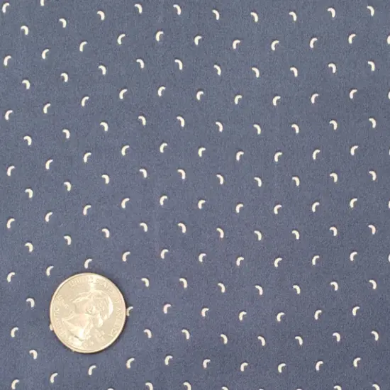 1 Yard Poly Dull Satin Navy/Ivory Woven Fabric, 57/58&Prime; Wide {3}