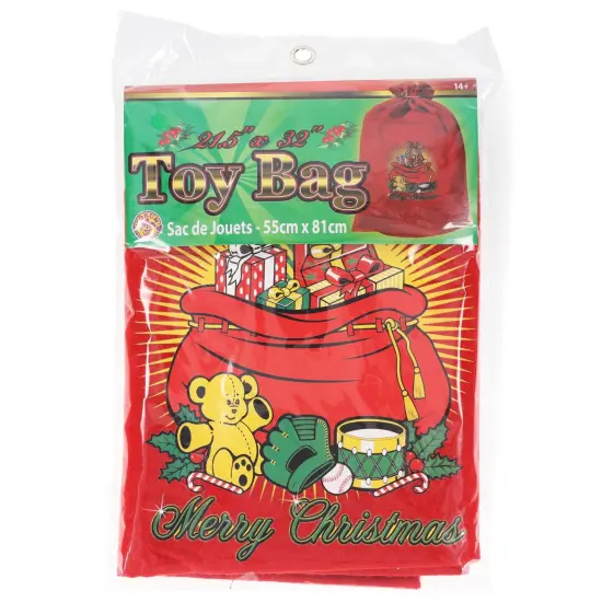 Santa Claus 22 x 32 inch Red Felt Toy Sack| Santa Bag For Christmas Gifts {5}