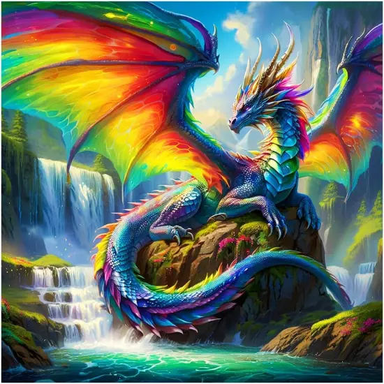 5D Dragon Diamond Painting Kit &ndash; DIY Full Drill, 12&times;12 Inch, Beginner-Friendly Wall Art {1}