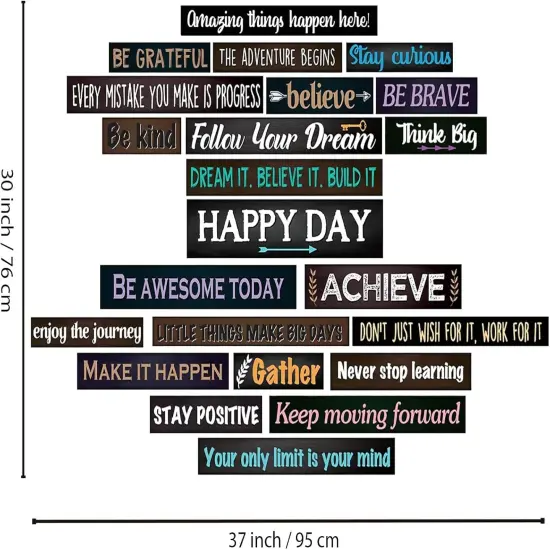 23 Pieces Inspirational Bulletin Board Decorations Motivational Banners {2}