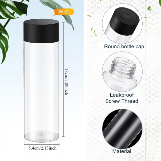 24 Pcs Clear Plastic Bottles Empty Sensory Bottles with Caps {2}