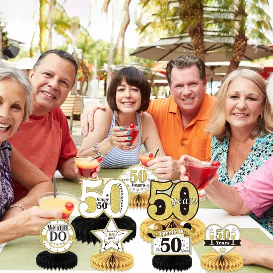 9 Pieces 50th Anniversary Decorations {5}