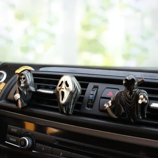 Ghostface Skeleton Car Vent Clip Halloween Decor {4}