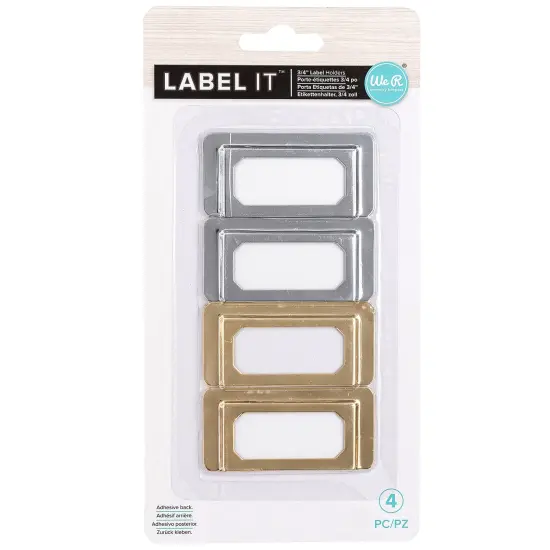 We R LabelIT .75" Bookplates 4/Pkg-Silver & Gold {1}