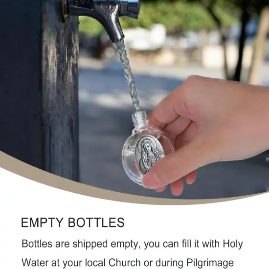 12PCS Glass Holy Water Bottle - 0.5 floz (Mary) {4}