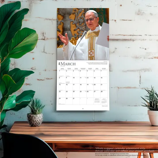 Pope Leo XIV | 2026 12 x 24 Inch (Hanging) Monthly Square Wall Calendar {5}