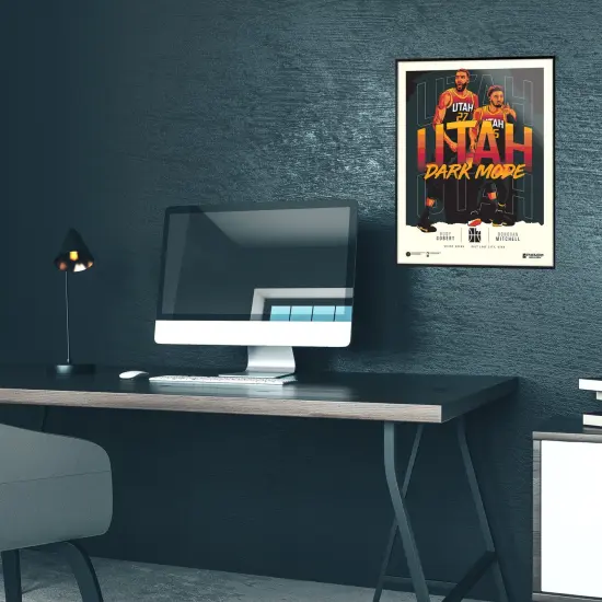 Phenom Gallery Utah Jazz Dark Mode Limited Edition 18" x 24" Serigraph {5}