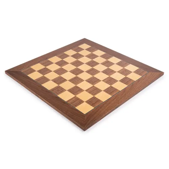 WE Games Deluxe Walnut Wood Chessboard with Storage Box &ndash; Handmade in Spain, 20 in. {2}