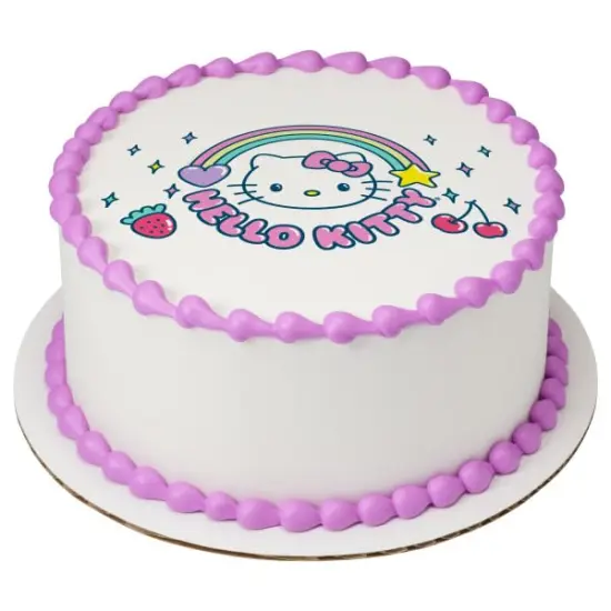 Hello Kitty It's a Hello Kitty PhotoCake&reg; Edible Cake Topper Icing Image for 8 inch round cake or larger {1}