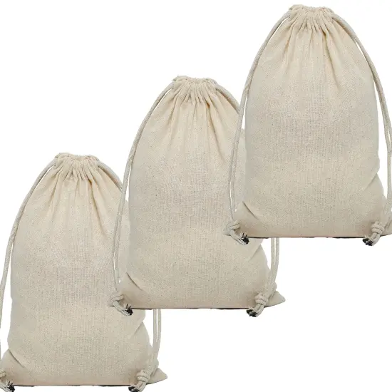 Roomy Cotton Muslin Pouch 12" x 18" {4}