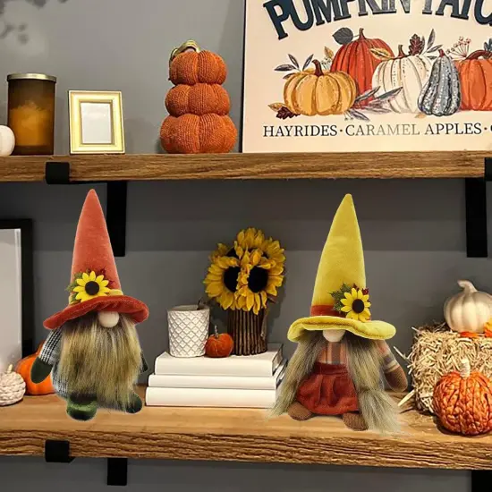 Thanksgiving Decorations Plush Gnomes {3}