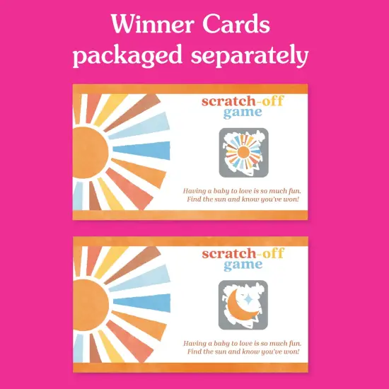 Big Dot of Happiness Retro Sunshine Baby Shower Scratchers, Here Comes The Son Boy Boho Party Game Scratch Off Cards - 22 Count {4}