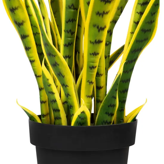 Northlight Artificial Potted Snake Plant - 38" Green {7}