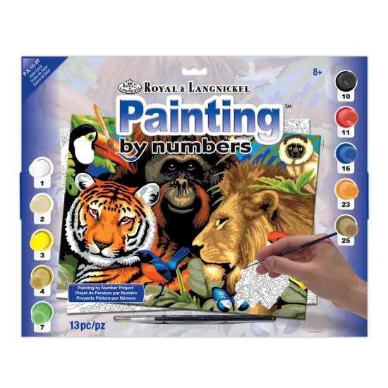 PJL15 | Painting by numbers&trade; 13pc 11.25" x 15.375" Safari Scene Painting Project {1}
