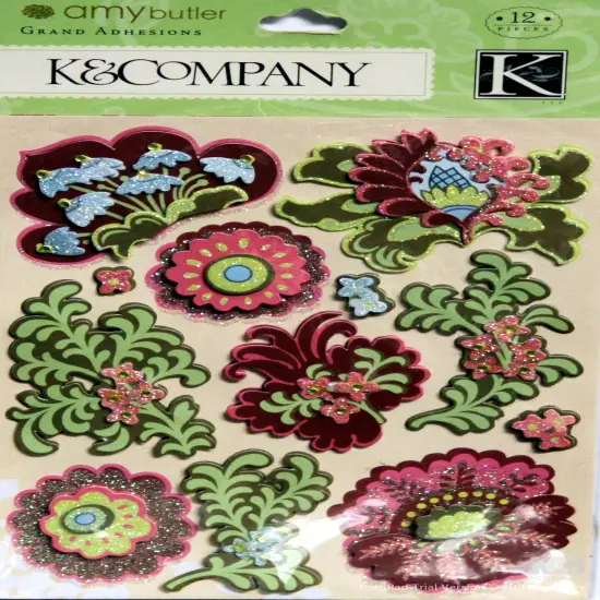 K & Company Amy Butler Belle Flowers Grand Adhesions Dimensional Stickers {1}