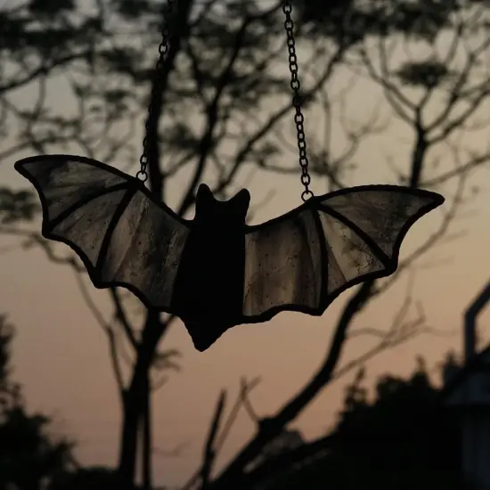 Bat Stained Glass Window Hanging Suncatcher {5}