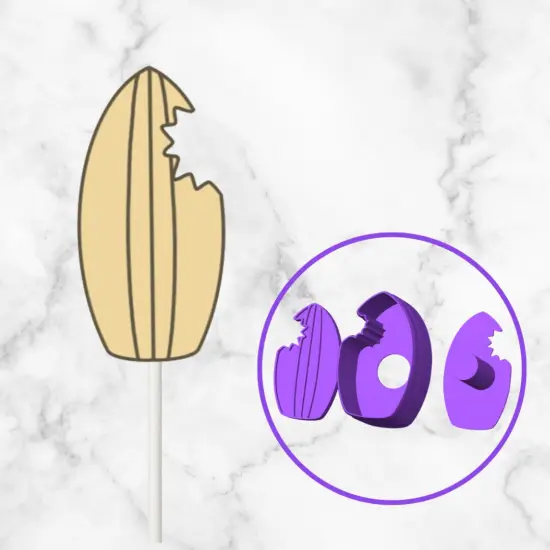 Surf Board Cake Pop Mold W Embosser {1}