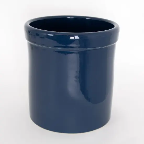 Ohio Stoneware Pickling Fermentation Crock, 1 Gallon Handmade for Food Preservation Storage Utility and Decor, Midnight Blue {7}