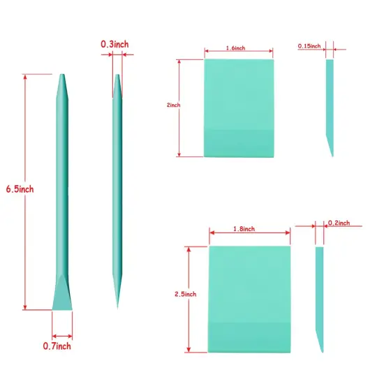 DGAGA 16 Packs Chalk Paste Squeegee Set Screen Printing Tools for Painting Chalk Paste/Ink, 2PCS Silk Screen Stencils Rubber Mini Squeegees Sticks Pens, 5 Stir Sticks, 2 Color Trays and Spray Bottle {3}