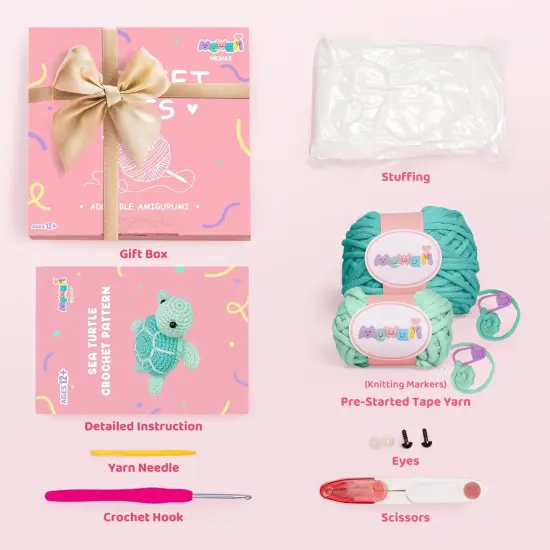 Crochet Kit for Beginners - (Blue Sea Turtle) {4}