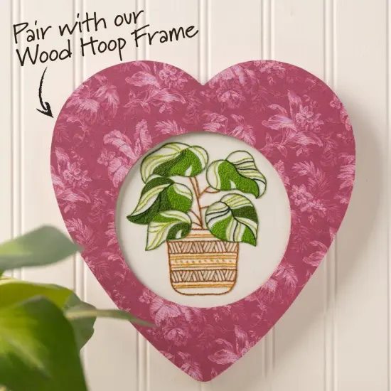 Bucilla Stamped Embroidery Kit W/6" Plastic Hoop-Potted Beauty {5}