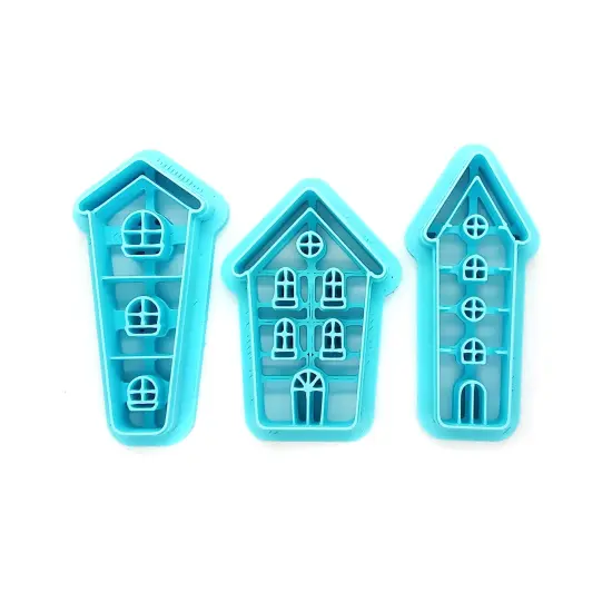 Birdhouse or Gingerbread House Clay Cutters, Set of 3 Styles, Adorabilities {1}