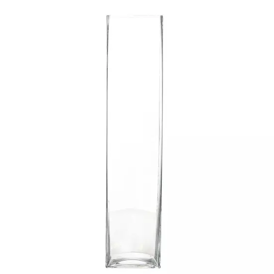 18" tall Clear Glass Square Vases Wedding Centerpieces Party Decorations {1}