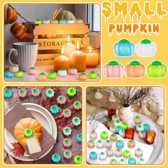 200 Pcs Luminous Mini Fall Resin Pumpkin {3}