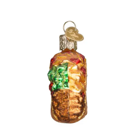 Old World Christmas 2.0 Inch Taco Christmas Tree Ornament , Ornament Mexican Fast Food Multicolored {3}