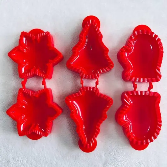 Dough Presser Pocket Pie Molds, Party Potluck Hand Pie Molds, Hand Pie Molds, Apple, Pumpkin And Acorn Shapes 3-Piece (Christmas Mince Pie Mold) {4}