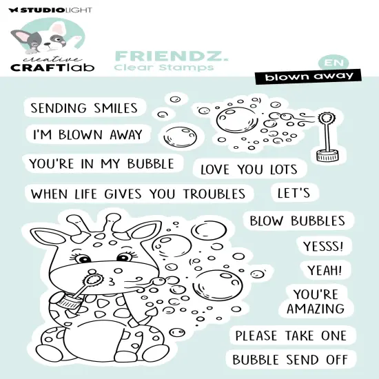 Creative Craftlab Friendz Clear Stamps-Blown Away {1}