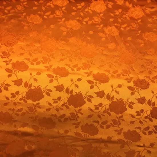 1 Yard Rust Jacquard Satin Reversible Fabric for Tablecloth Drapery Overlay Sewing Crafts 58/60 Inch Width {3}