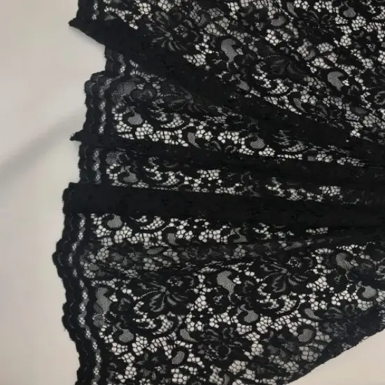 1 Yard Black Vintage Corded Lace Fabric for Dresses Gowns Diy Sewing Crafts 52/54&rdquo; Width {1}