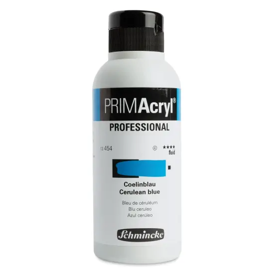 Schmincke Primacryl Professional Fluid Acrylic - Cerulean Blue, 250 ml bottle {1}