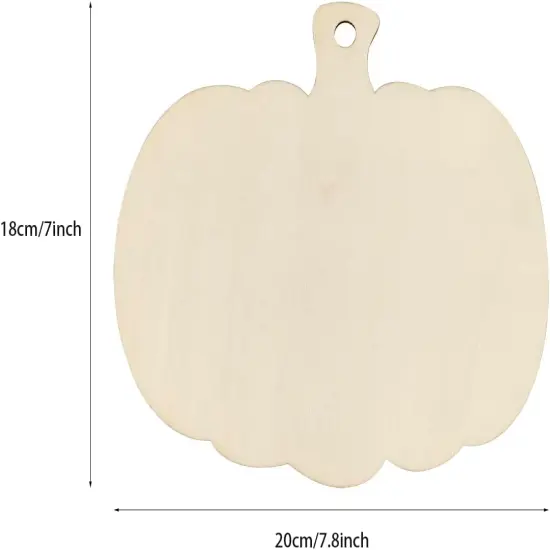 16 Pack Wood Pumpkin Cutouts Unfinished Wooden Pumpkin {2}