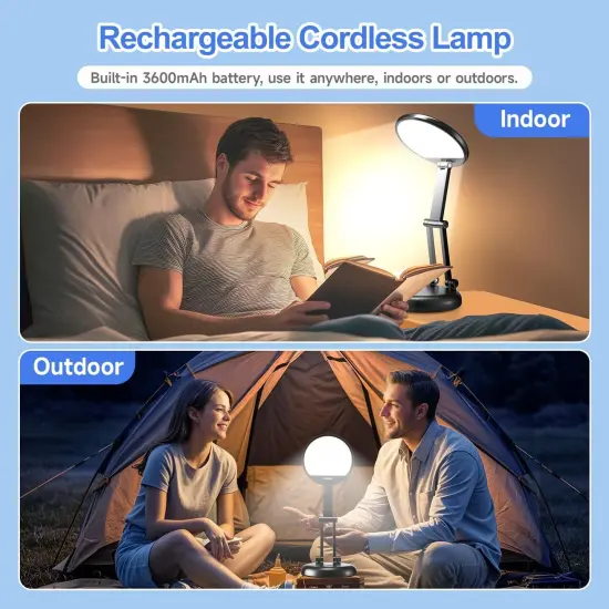 Cordless Lamps Rechargeable Table Lamp,3600mAh Battery Operated Lamp Battery Powered Lamp,10 Brightness Rechargeable Lamps Cordless Table Lamp,Battery Lamp Wireless Lamp Portable Light & Portable Lamp {3}