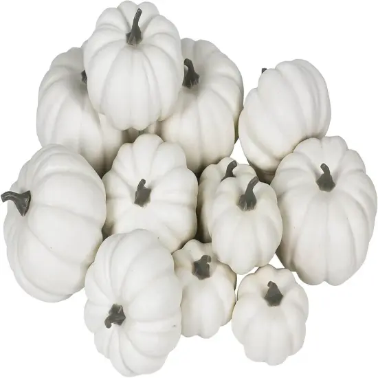 12PCS Realistic Artificial Pumpkins {1}