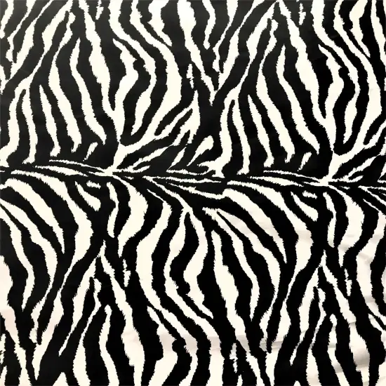 1 Yard Black and White Zebra Print Poly Cotton Fabric for Apparel Crafts and Home Accents 59/ 60 Inch Width {1}