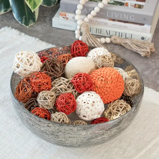 Decorative Balls Bag Bowl Filler Home Decor (Orange) {6}