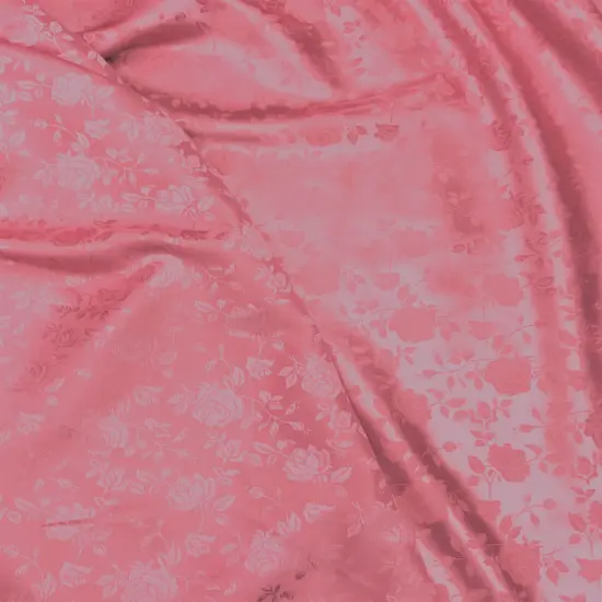 1 Yard Reversible Dusty rose Jacquard Satin for tablecloth overlays curtains 58/60 inches wide {2}
