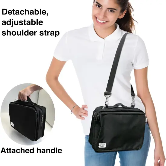 The Beadsmith Crafter&rsquo;s Tote &ndash; Personality Case &ndash; 12 x 10 Inches, Carrying Case with Shoulder Strap, Removable Zippered Pocket Pages, Ideal Storage for Arts & Crafts, Travel, Toiletries and Makeup Visit the The Beadsmith Store {6}