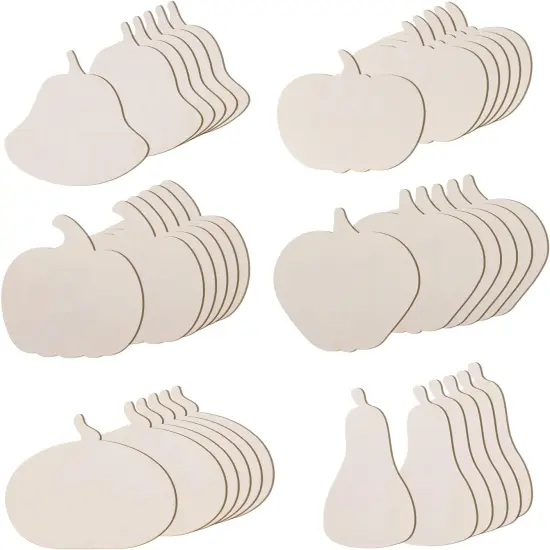 36 Pieces Unfinished Wood Pumpkin Cutout Shapes 6 Inch {1}