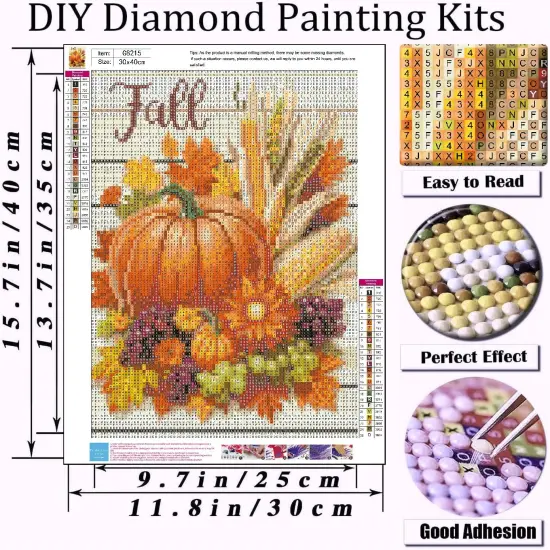 12X16Inch - Pumpkin Diamond Painting Kits for Adults {2}