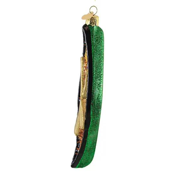 Old World Christmas 6.25 In Green Canoe Tree Ornament , Ornament Paddles Water Multicolored {3}