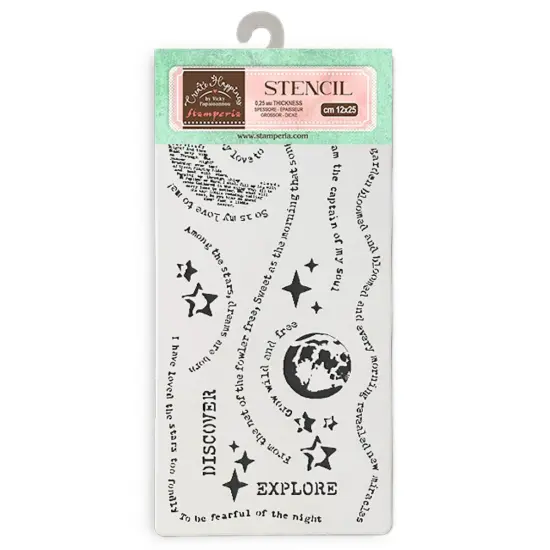 Stamperia Stencil 4.92"X9.84"-Create Happiness Secret Diary Dream {1}