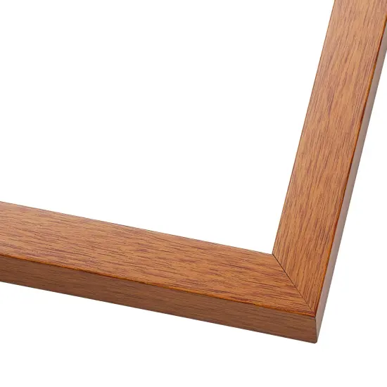 Square Flat Brown Picture Frame - UV Acrylic, Foam Board Backing, Hanging Hardware {3}