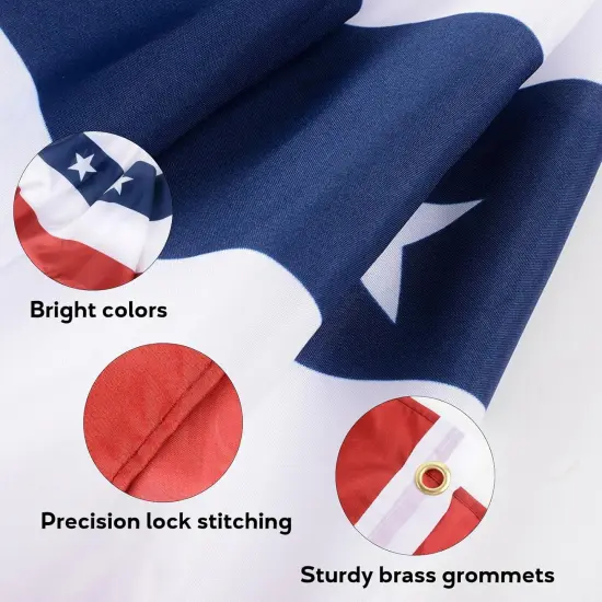3x6 Ft American Bunting Flags with Grommets&Zip Ties, 4th Fourth of July Decorations Outdoor USA Patriotic Pleated Fan Banner, Red White and Blue Decor for Memorial Veterans Day(Set of 4) {3}